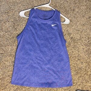 Nike purple heathered Women's Dri-FIT training tank top.